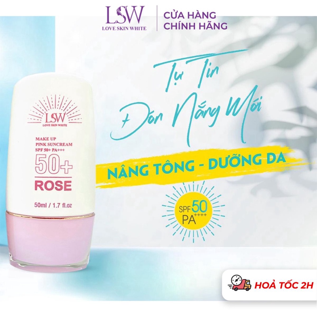 Kem chống nắng bảo vệ và nâng tone da SPF 50+ PA+++ Love Skin White 50ml