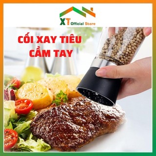 Dụng cụ xay tiêu, lọ xay tiêu, cối xay tiêu lưỡi sắc bén, chai thủy tinh trong suốt