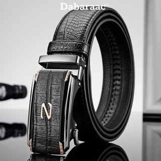 Thắt lưng nam Dabaraac chữ Z da vân cá sấu, khóa kim loại tự động sang trọng lịch lãm TL44