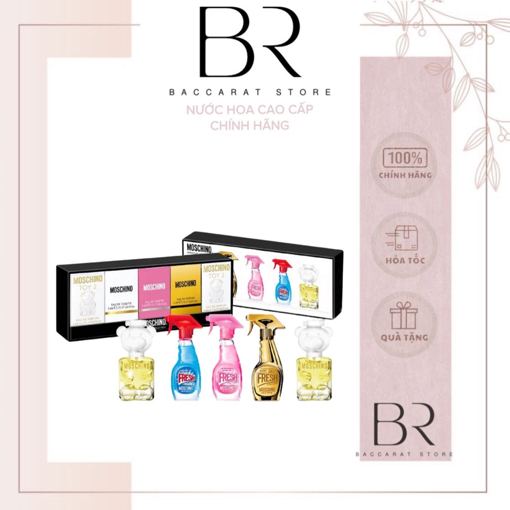 Set Nước Hoa Mini Moschino Ⓡ - 𝗕𝗮𝗰𝗰𝗮𝗿𝗮𝘁.𝗦𝘁𝗼𝗿𝗲.𝗦𝗴𝗻𝟭