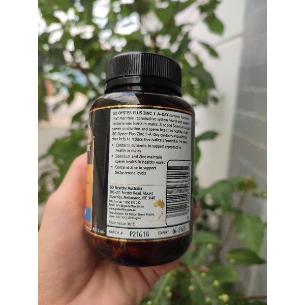 Tinh chất hàu Oyster plus ZinC hỗ trợ tăng sinh lý nam  cải thiện sinh lý 120 viên dành cho người từ 18 tuổi