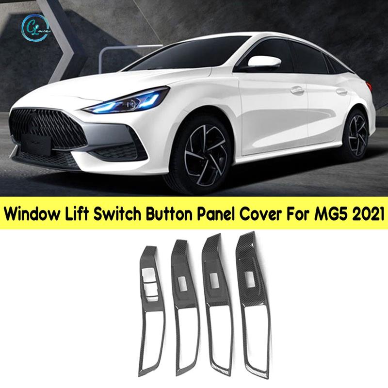 Bộ 4 Cái Viền Trang Trí Bảng Điều Khiển Nâng Cửa Sổ Xe Hơi Bằng Thép Không Gỉ Cho MG5 2021