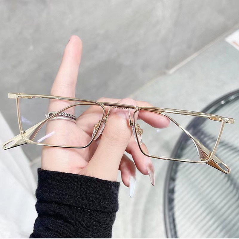 Kính Mát Gọng Vuông Kim Loại Thời Trang Cho Nam Nữ