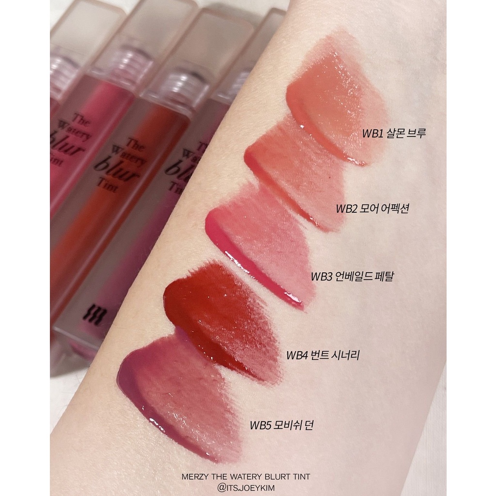 Son Kem Lì Mịn Mượt Merzy The Watery Blur Tint 4ml