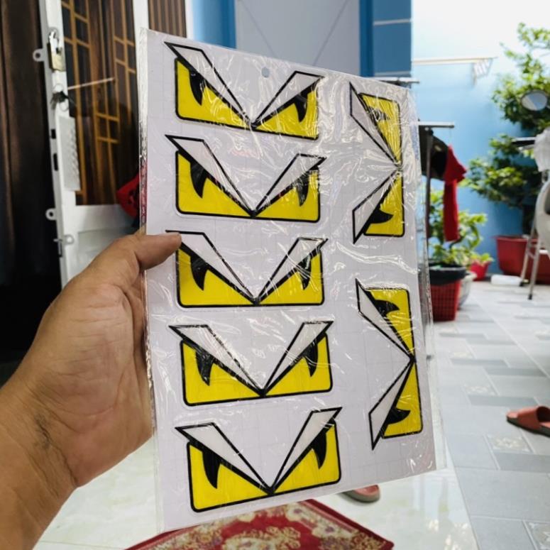 Combo 7 mắt fendy dán đầu xe keo nổi