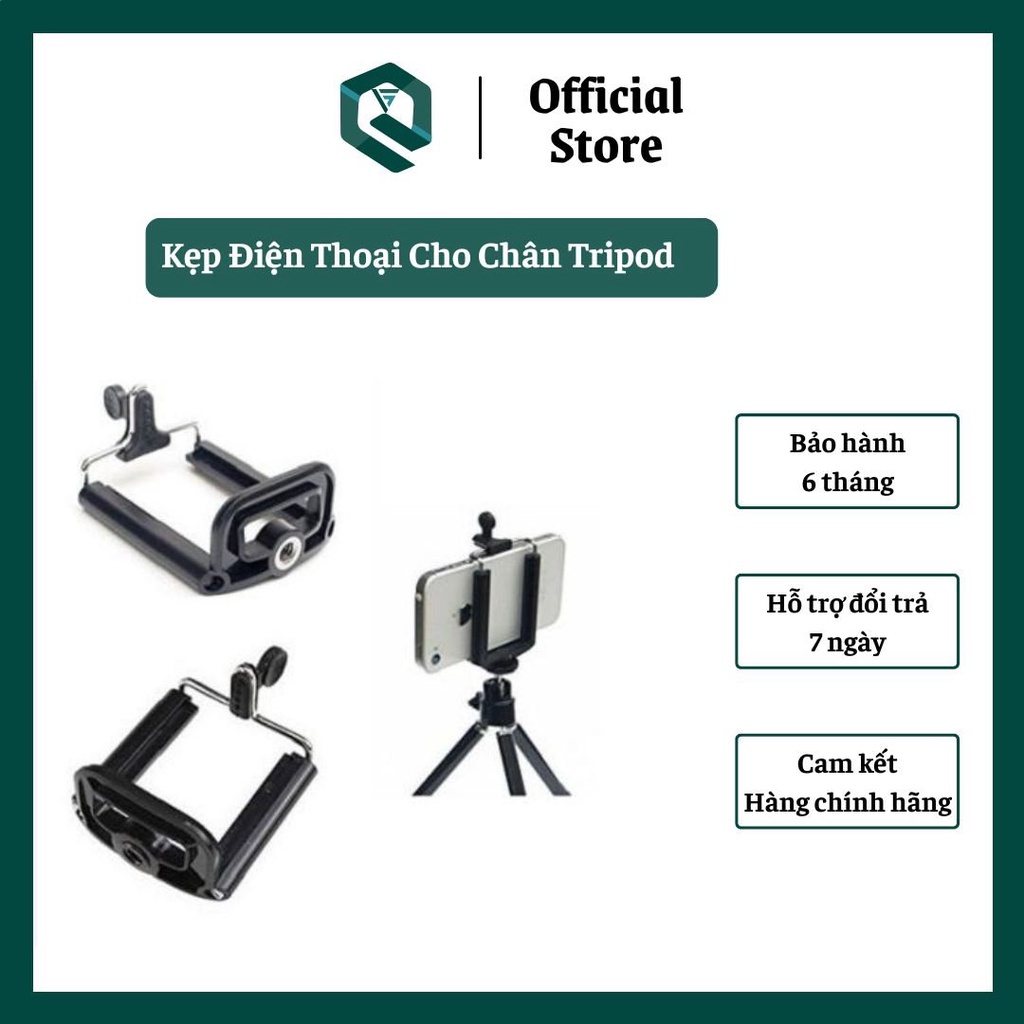 Đầu Kẹp Điện Thoại Tripod 1/4 Dùng Cho Chân Máy Ảnh, Tripod
