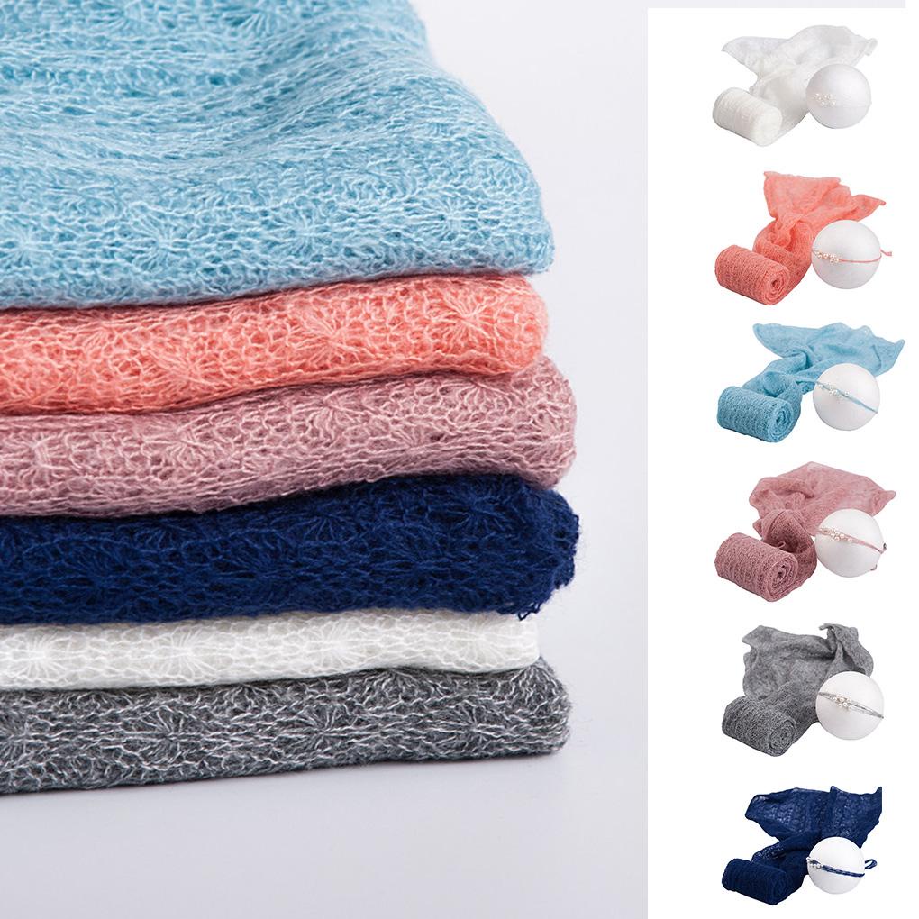 Chăn Quấn Màu Trơn Dùng Làm Đạo Cụ Chụp Ảnh Cho Bé Sơ Sinh