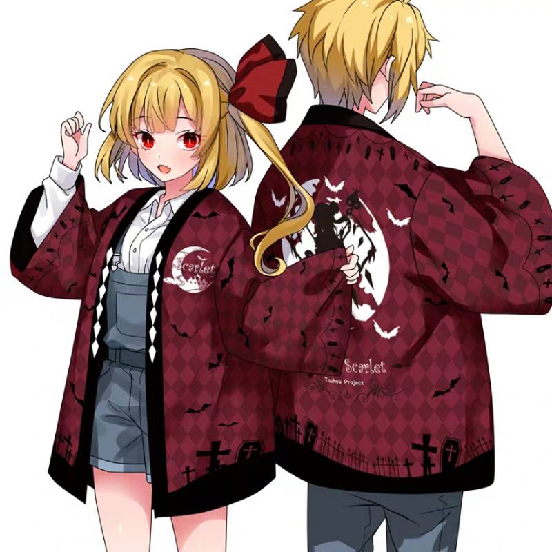 Ag Touhou Project Kimono Haori Áo Khoác Cardigan Dáng Rộng Họa Tiết An