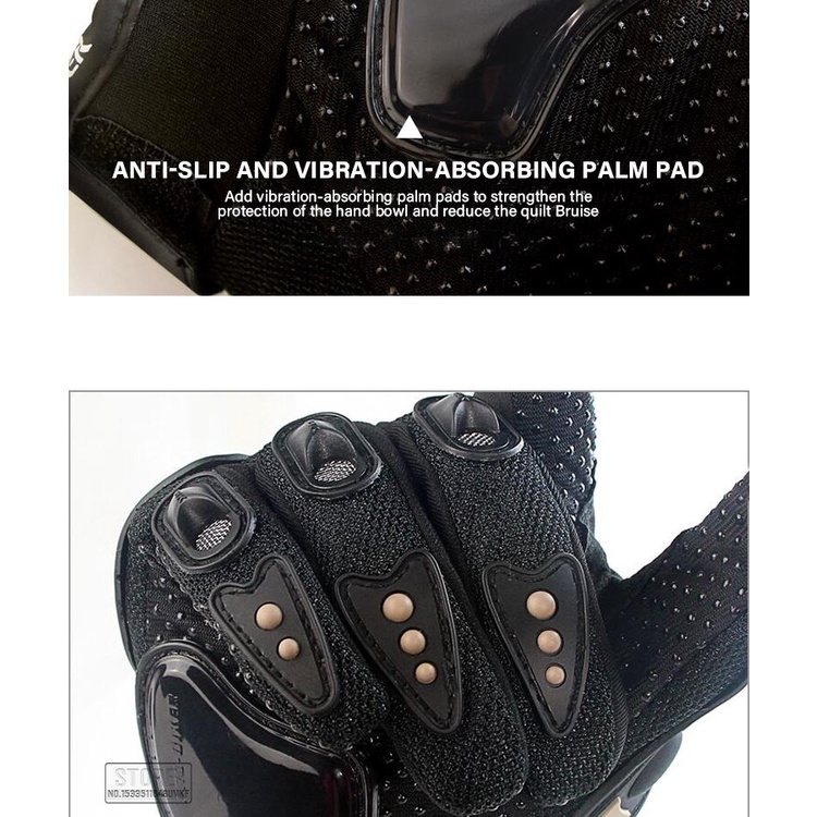 Găng Tay Xe Máy Xe Máy Vải Lưới Thoáng Khí Găng Tay Đi Xe Đạp Đeo Thả Chống Găng Tay Đua Moto Luvas Guantes
