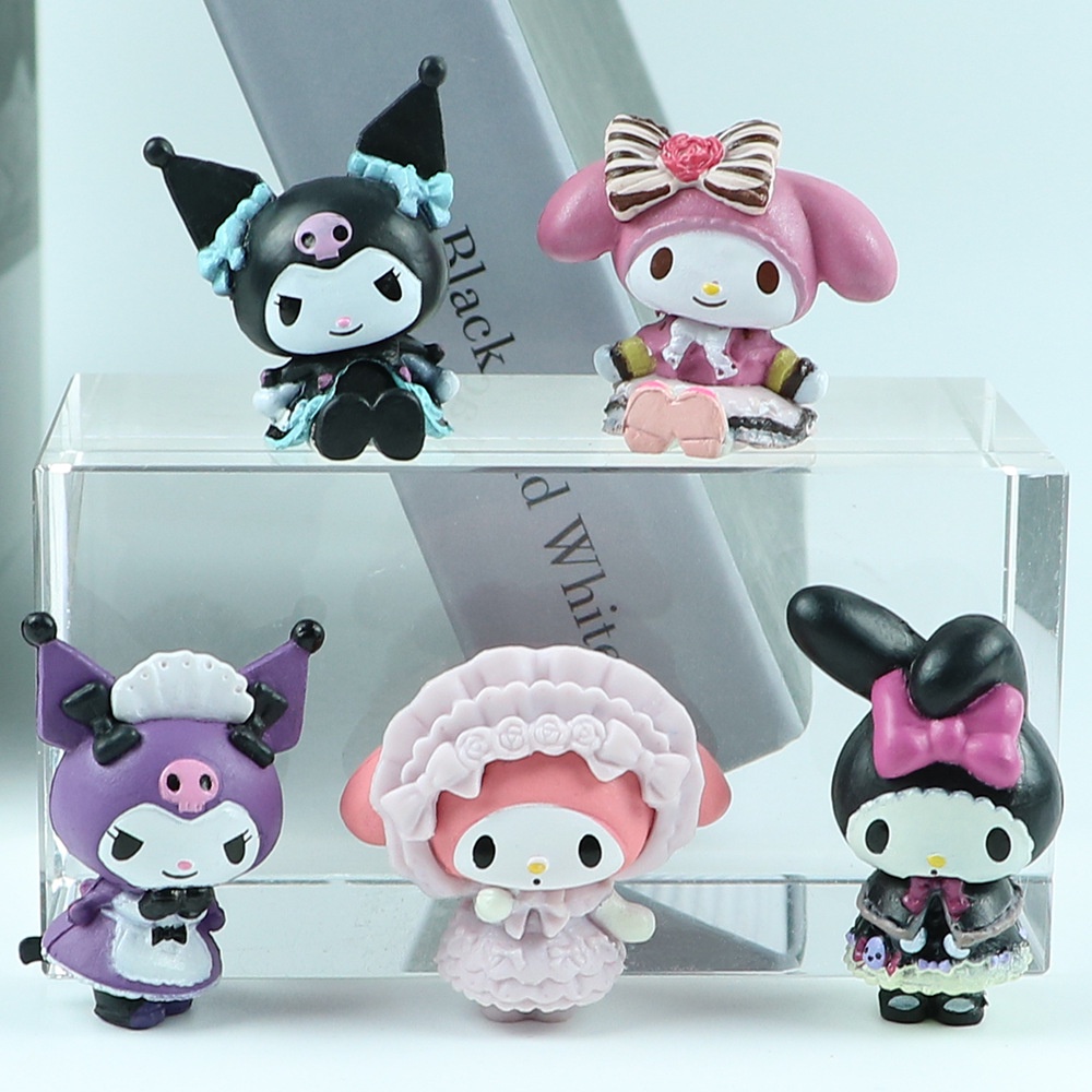 Set 5 Búp Bê Cô Hầu Gái Kuromi Melody Dễ Thương