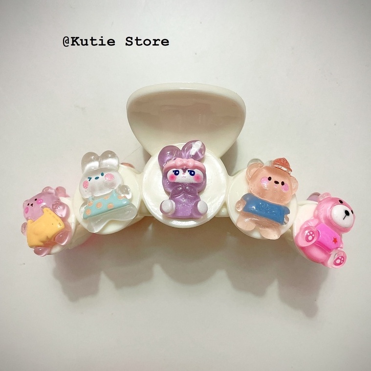 KẸP NHỰA HÌNH THÚ ĐÁNG YÊU, KẸP GẤU DÂU, THỎ TÍM, SANRIO