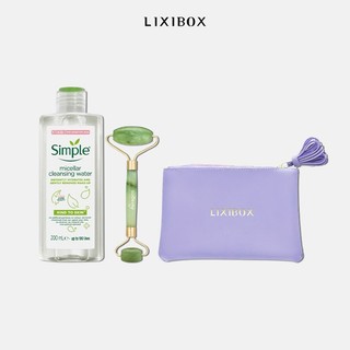 Combo nước tẩy trang simple, thanh lăn, túi đựng mỹ phẩm lixibox