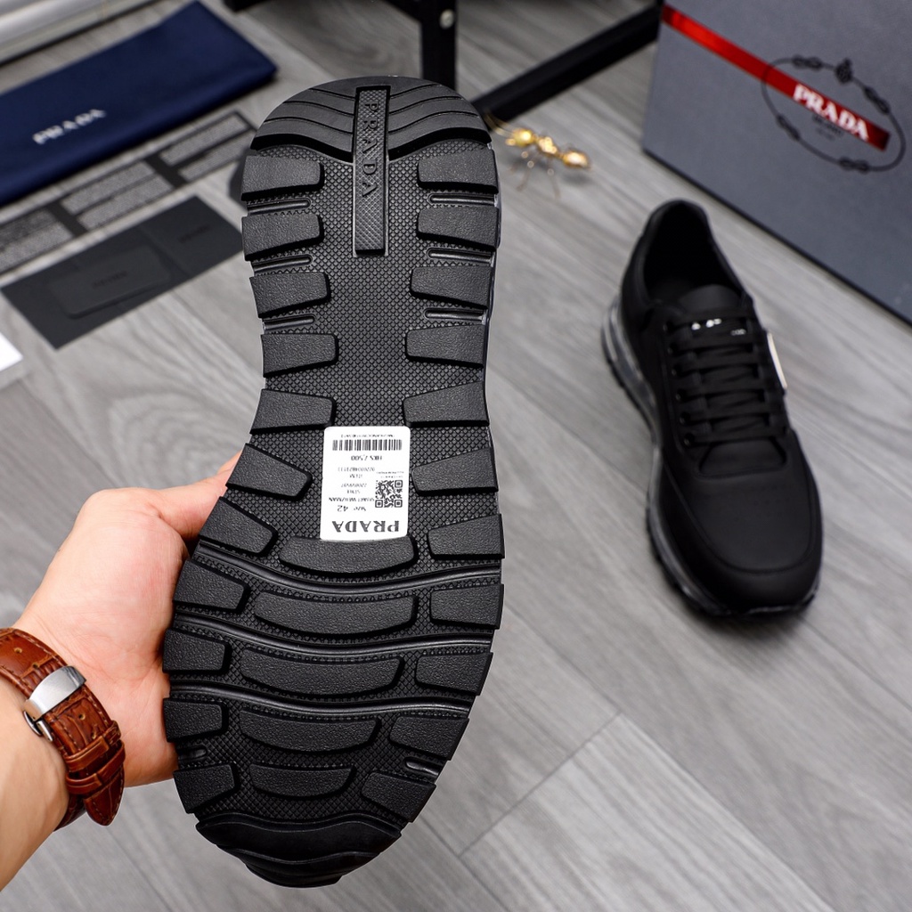 Giày thể thao da thật thời trang nam cao cấp Prada sành điệu, thanh lịch và năng động
