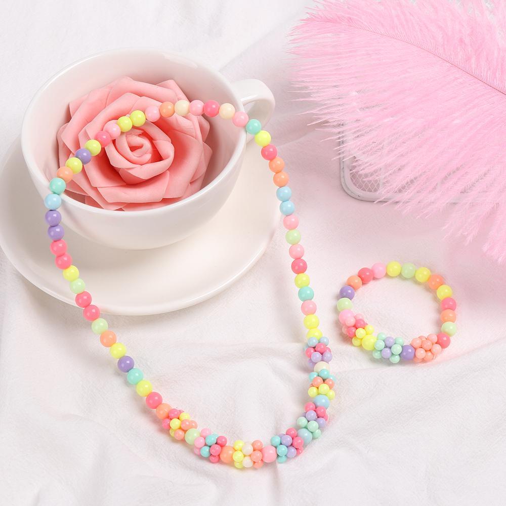 LAYOR1 1 Bộ Hạt Nhựa Hình Bướm / Bông Hoa / Ngôi Sao Làm Trang Sức Thủ Công DIY Cho Bé Gái