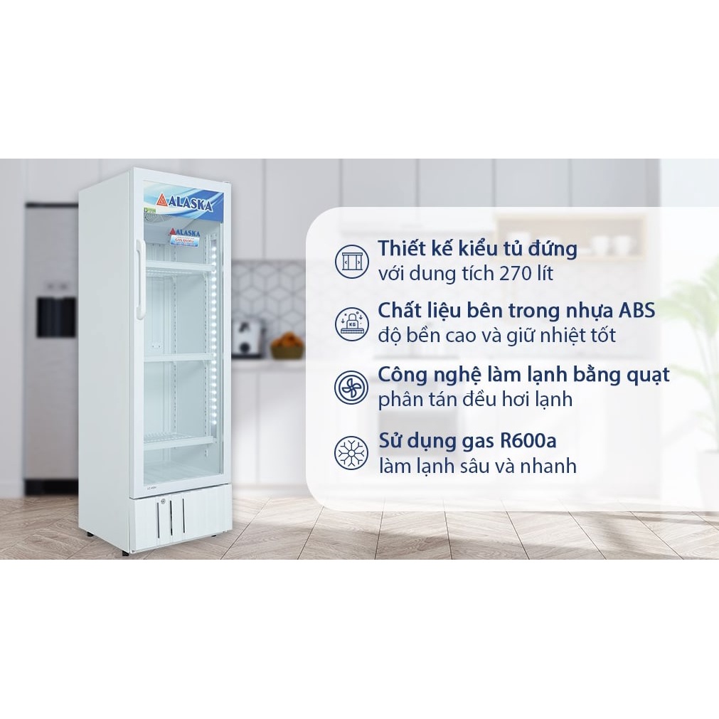Tủ mát Alaska LC-455H 270 lít công nghệ Nhật Bản