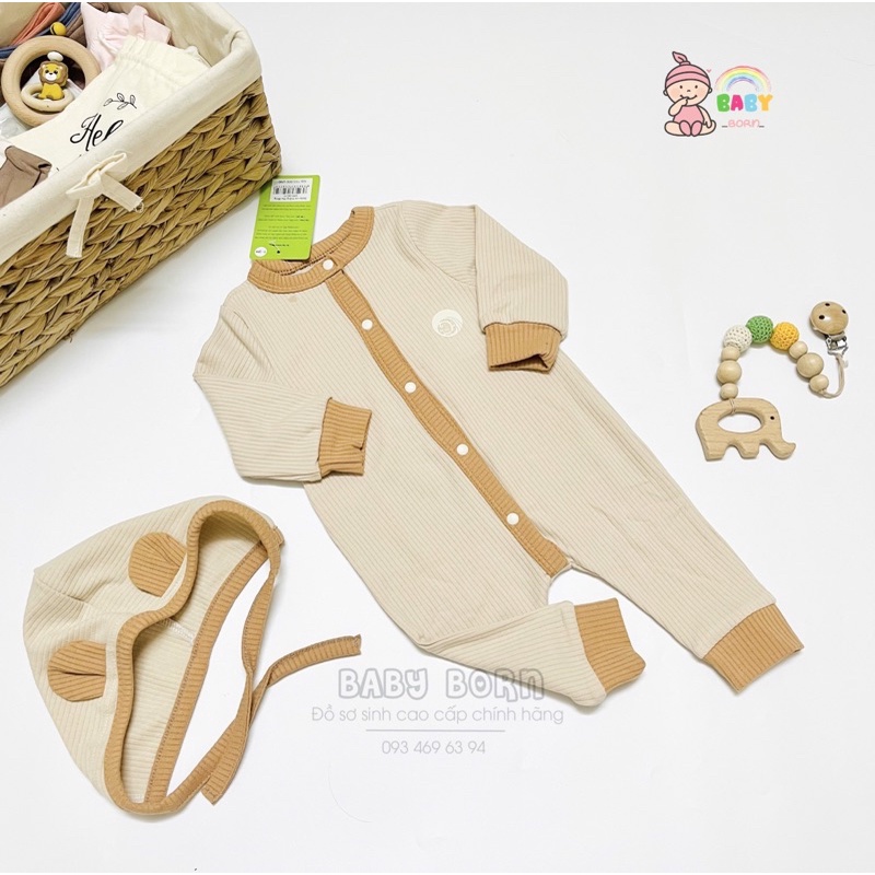 Anminaza - Body thu đông cài giữa dày vừa organic cotton mềm, êm AMBD2891
