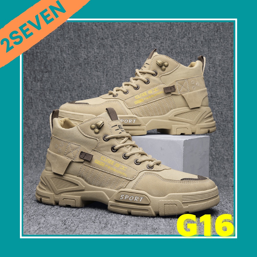 Boots nam cổ cao cao cấp Ulzzang thoáng khí, kiểu dáng thời trang - 2SEVEN - G16