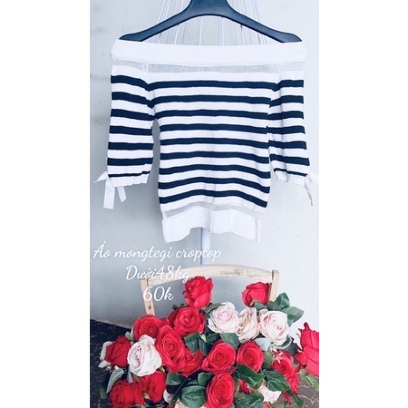 Áo len mongtegi dáng croptop