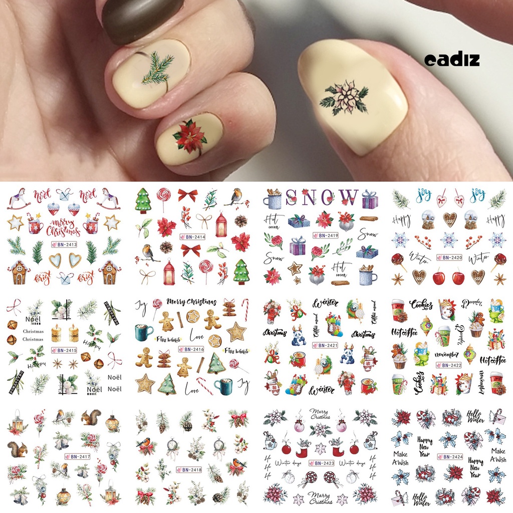 Miếng Dán Trang Trí Móng Tay Họa Tiết Đầu Lâu Không Phai Màu Phong Cách Halloween