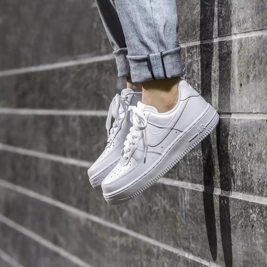 Giày Nam Nữ Đẹp Giá Rẻ Ulzzang Đế Bánh Mì, Giày Nike Air Force 1 Cổ Thấp AF1 Trắng Đi Học Đi Chơi G185 Alice.Sneaker