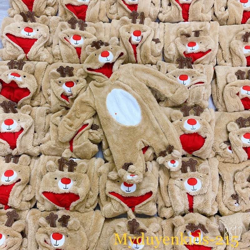 Body ủ lông hoạ tiết noen cực kỳ dễ thương dành cho bé từ sơ sinh đến 18 tháng