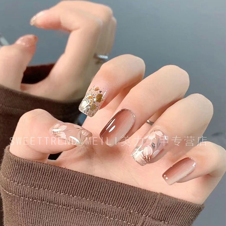 Miếng dán móng tay STZPRONAIL thiết kế hoa/ nơ/ bướm nhiều mẫu tùy chọn phong cách Nhật Bản sang trọng thời trang