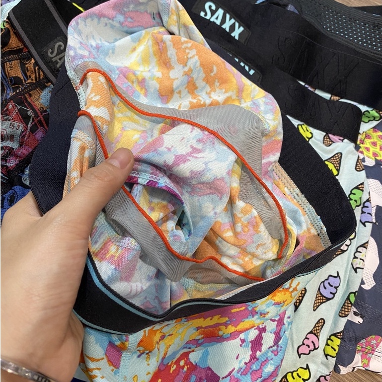 Quần Lót  Nam BOXER SAXX Đùi Có Cửa Vải Cotton Mát Cao Cấp Nhiều Màu Họa Tiết Hoạt Hình Dễ Thương CÓ BIG SIZE 38