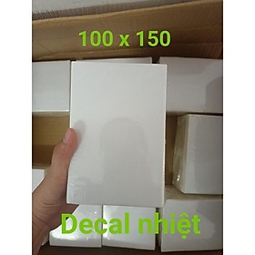 Giấy in nhiệt tự dính dạng xấp kích thước 100x150 mm - CÓ SẴN LỚP KEO DÁN - 500 Tem A6 -100x150mm