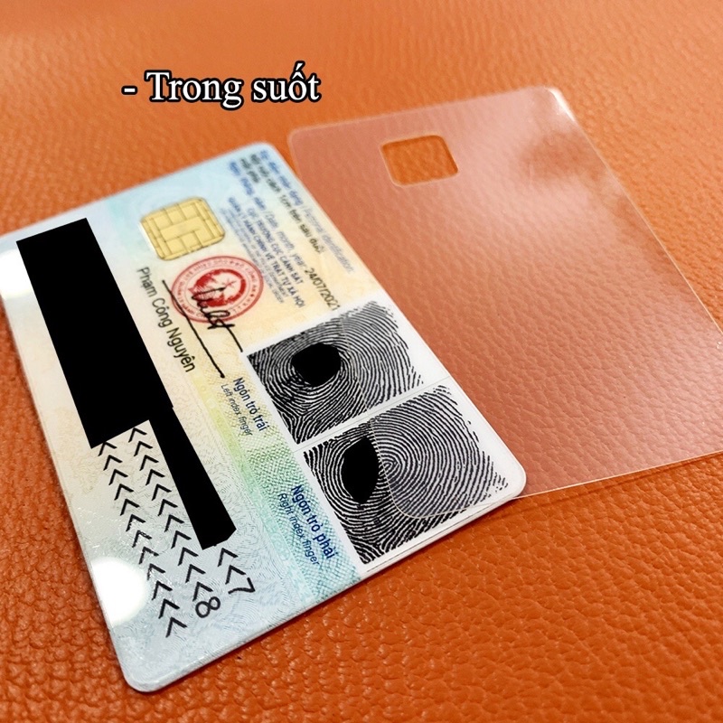Miếng dán kính cường lực dẻo 9H + bảo vệ cho Căn cước công dân CCCD gắn chíp, GPLX trong suốt, chống xước ,chống va đập