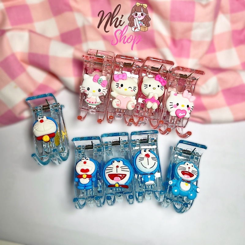 KẸP TÓC CÀNG CUA 3 RĂNG HELLO KITTY DORAEMON