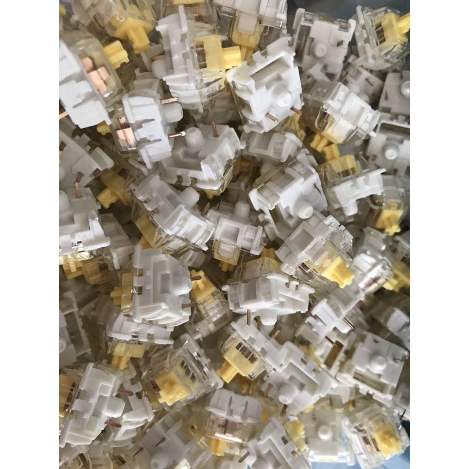 Switch Gateron Yellow Pro/Milky Yellow Pro công tắc dùng cho bàn phím cơ đã lube tại tungcustom