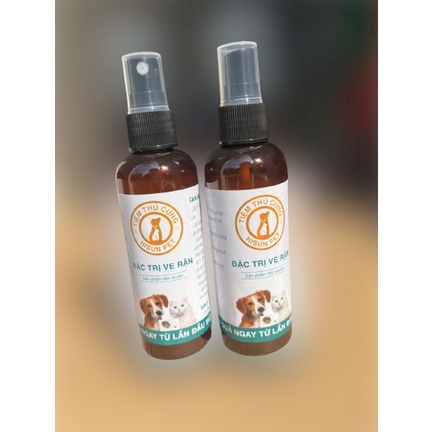 Xịt diệt ve rận cho chó mèo chữa nấm viêm da ghẻ cho thú cưng