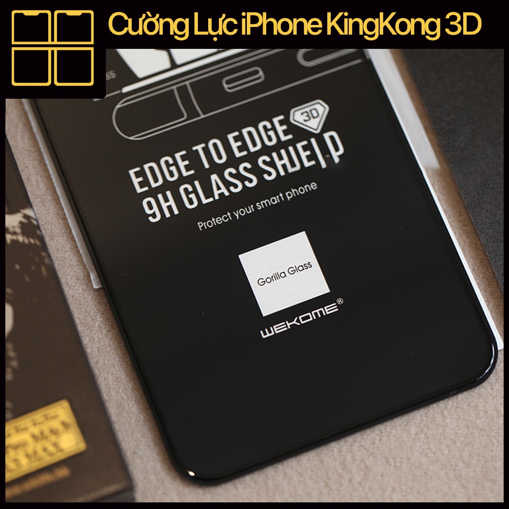 Kính cường lực iphone KingKong 3D Full Màn Dòng 6/6s/6sp/7/7p/8/8p/x/xs/xsmax/11/11pro/11promax/12/12pro/12promax/13