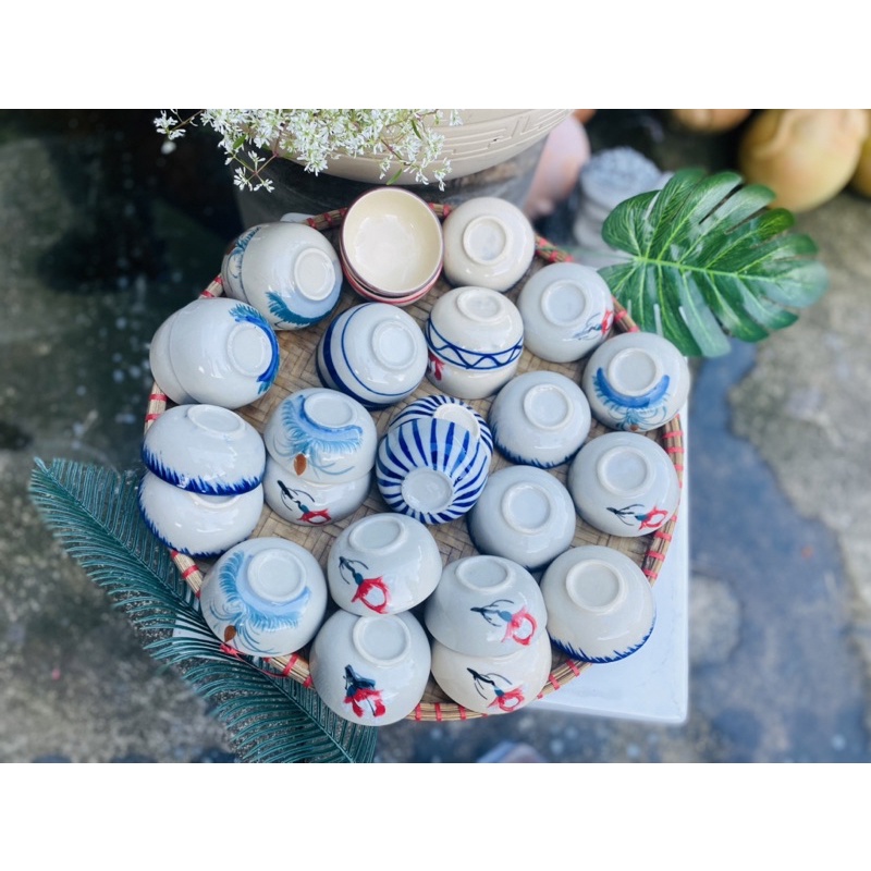 Chén Chấm Vẽ Tay Hoạ Tiết Đa Dạng