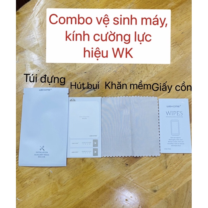 Combo 3in1 hiệu WK bộ giấy và vải mềm lau vệ sinh màn hình điện thoại kính laptop macbook ống kính ...