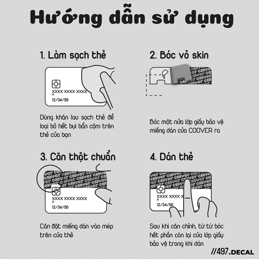 THỜI TRANG PHONG CÁCH | Miếng Dán Skin Thẻ ATM, Thẻ Ngân Hàng, Thẻ Xe, Thẻ Chung Cư ✨ Sticker Card - Skin Card