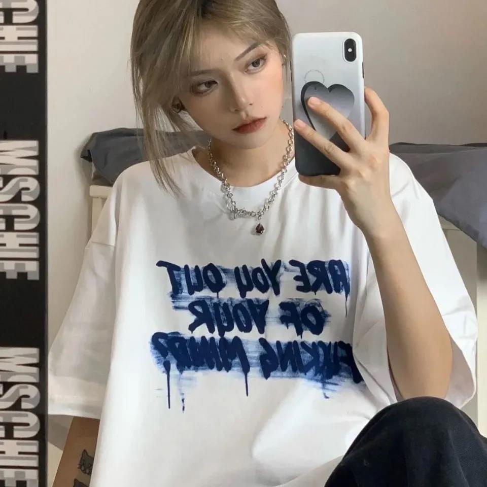 NRVP Áo Thun Unisex Mùa Hè Dáng Suông Tay Cộc Phong Cách Hàn Quốc Cho Nam Nữ