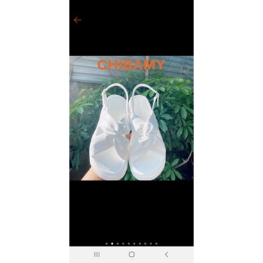 Pass dép quai trắng cao 3,5cm size 39 phù hợp mang áo dài