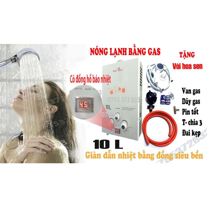 Công suất lớn 10 lít - Bình nóng lạnh bằng gas