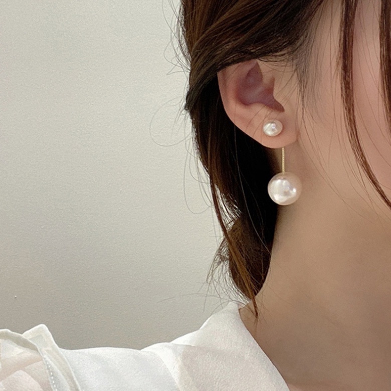 Đôi Bông Tai Dáng Rơi Họa Tiết Ngọc Trai Thời Trang Cho Nữ