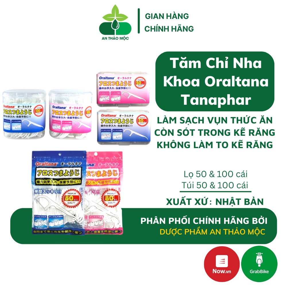 Tăm Chỉ Nha Khoa Oraltana Tanaphar.Chăm Sóc Răng Miệng Thuận Tiện Sử Dụng