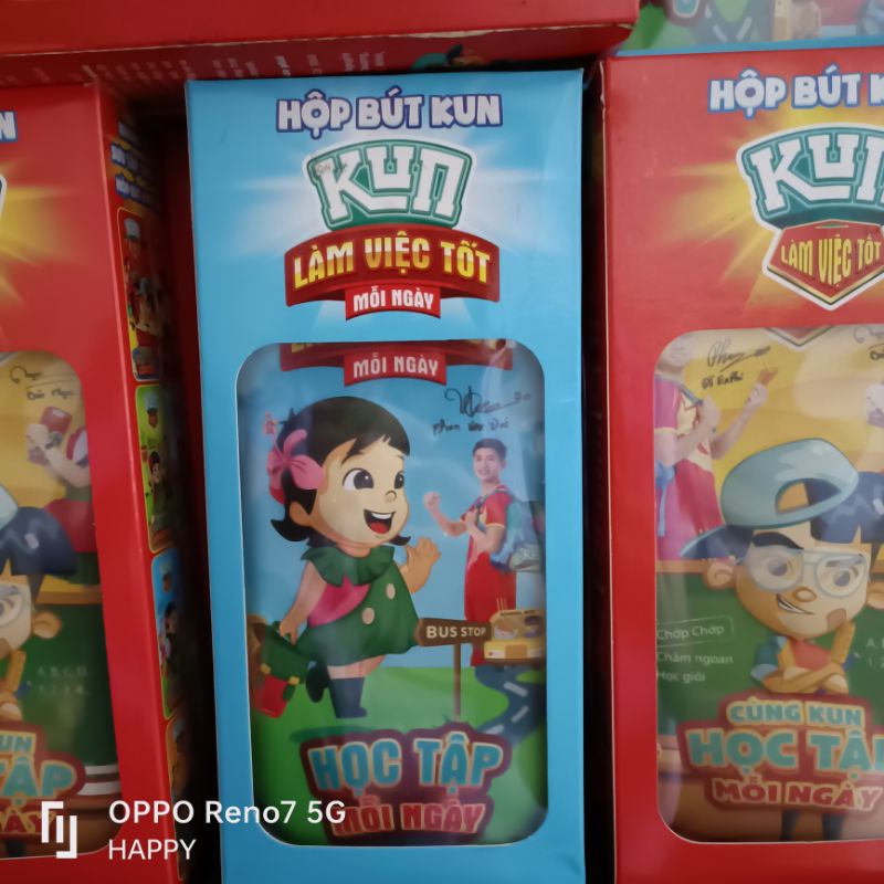 Hộp bút Kun 3D, có đèn phát sáng cho bé - HKM Kun