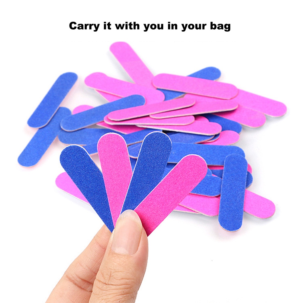 Bộ 100 Cây Dũa Móng Hai Mặt Đa Chức Năng Loại Bỏ Da Chết Tiện Dụng