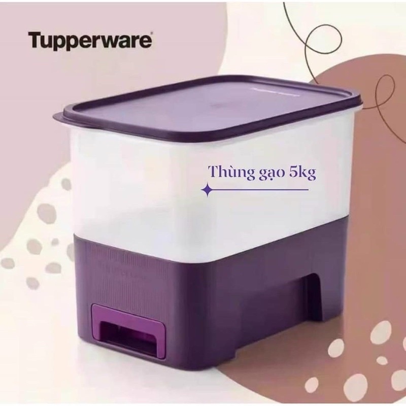 (Hàng chính hãng) Thùng Đựng Gạo Thông Minh Tupperware Rice Keeper Junior 5Kg