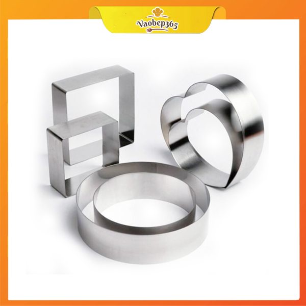 Khuôn ring tròn/vuông thay đổi được kích thước - Vaobep365