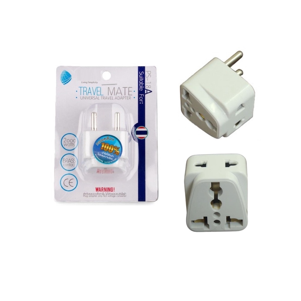 Ổ Cắm Điện Chuyển Đổi 2 Chức Năng: Chuyển Đổi 3 Chân Sang 2 Chân, Ổ Cắm Chia 2 Ngả, Ổ Điện Chính Hãng. Kingler 8610