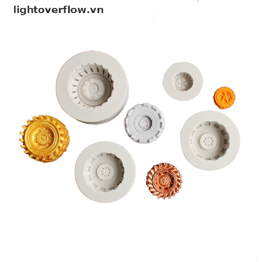 Khuôn Silicon Làm Bánh Kem / Kẹo Ngọt Hình Bánh Xe Độc Đáo DIY