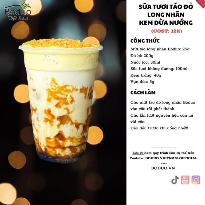 Mứt sốt boduo long nhãn táo đỏ 1kg