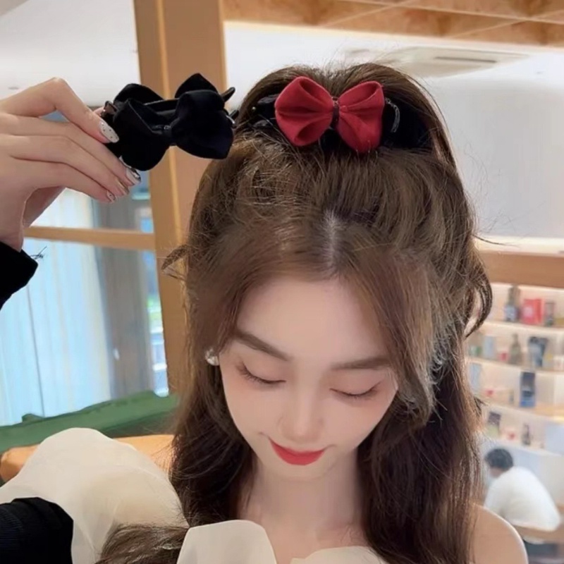 Kẹp Tóc Nơ Bằng Nhung Xinh Xắn Dành Cho Nữ