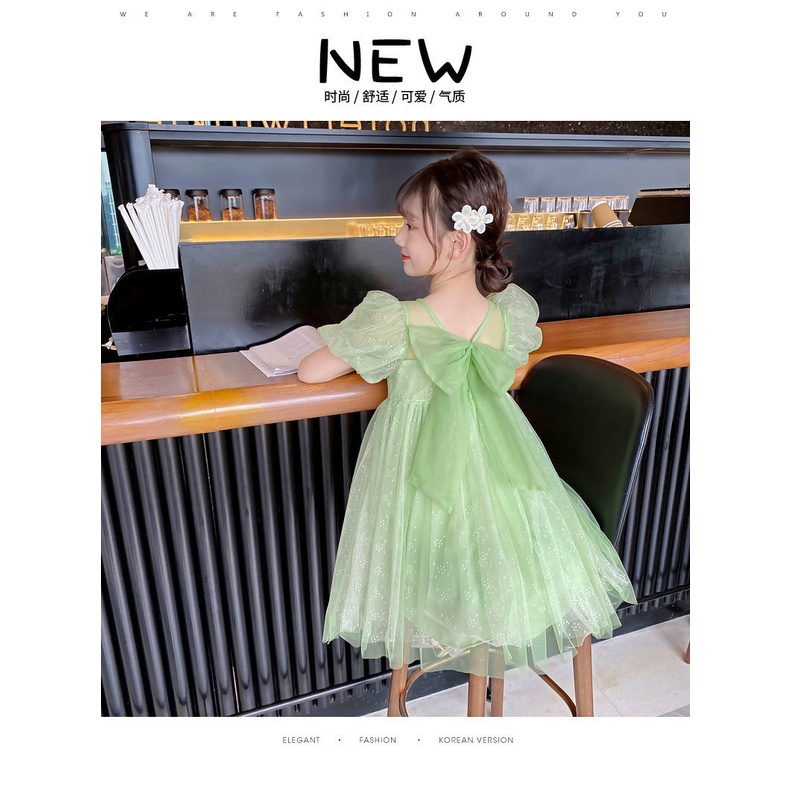 Đầm Công Chúa Phong Cách Hàn Quốc Thời Trang Mùa Hè 2022 Mới Cho Bé Gái
